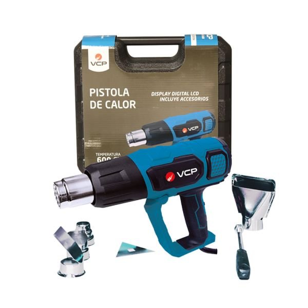 PISTOLA DE CALOR 2000W 600° C/DISPLAY VCP