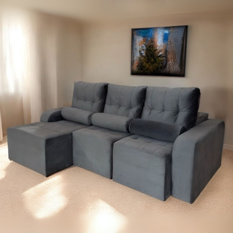 SOFA RETRACTIL FILADELFIA Azul - Gris - Bordo