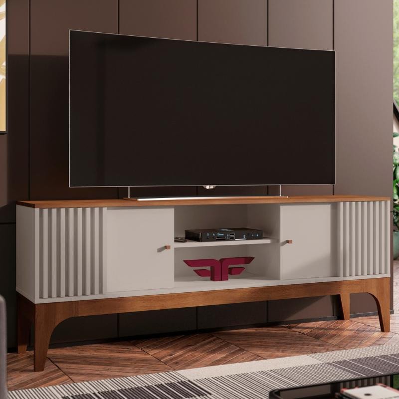 BANCADA FLORENCA Off White/Mate, para tv de hasta 70"