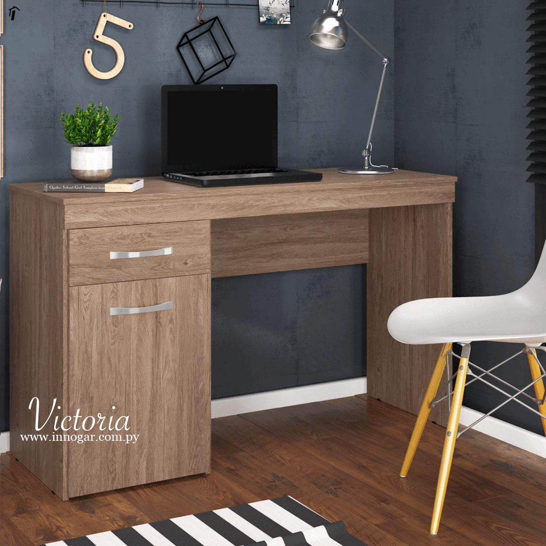 ESCRITORIO VICTORIA Blanco - Nogal