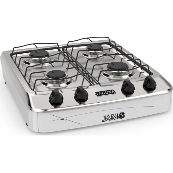 COCINA A GAS JAM 4 HORNALLAS DE MESA MOD. LAGUNA COLOR BLANCO